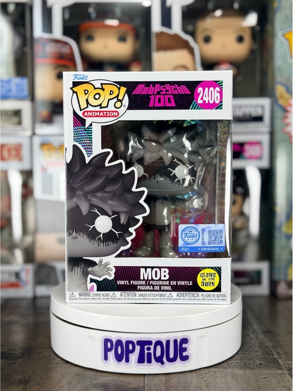 Mob Psycho 100 Mob Glow-in-the-Dark Funko Pop! #2406 - EE Exclusive